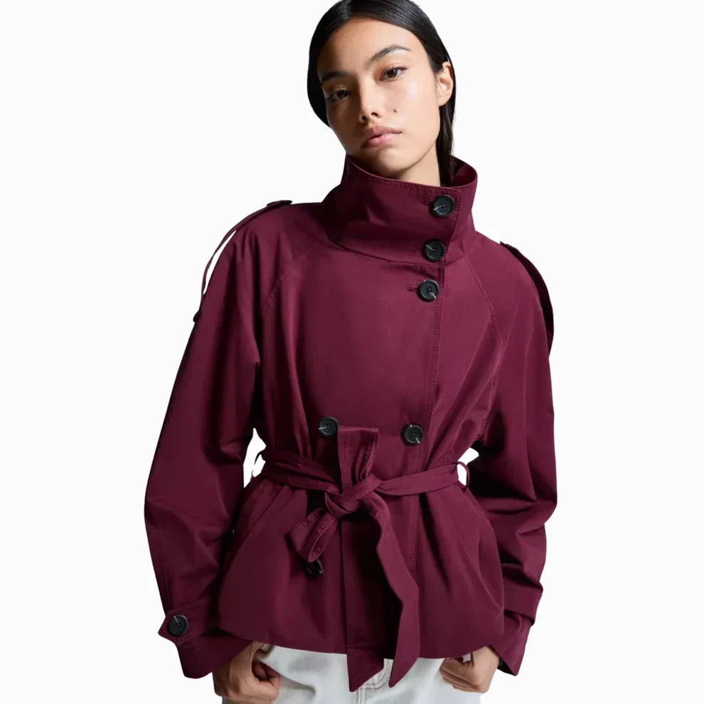 Martina Trench, burgundy, photo 1 #COLOR_4