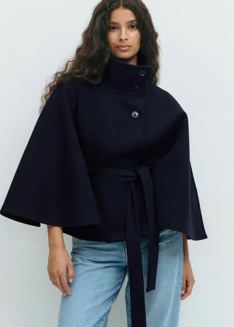 Irene Cape Coat, navy, photo 2 #COLOR_1
