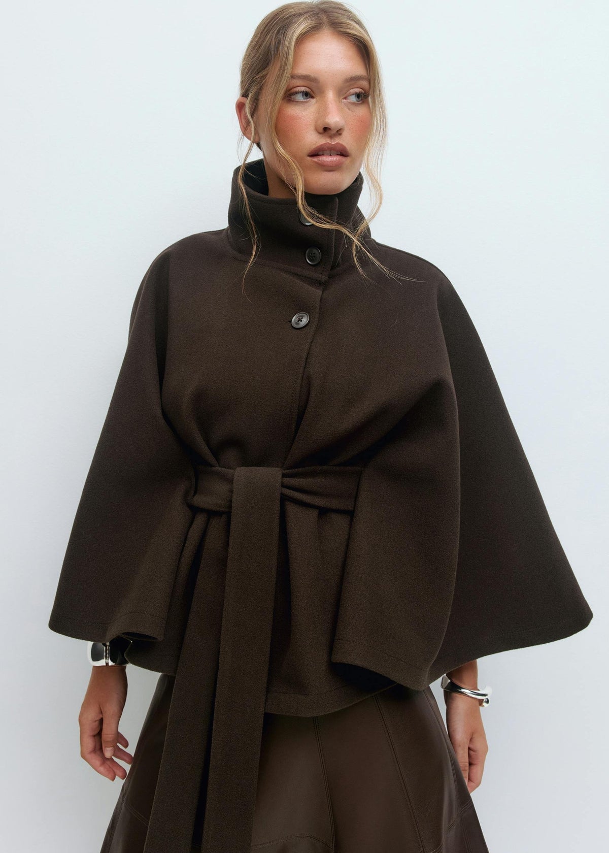 Irene Cape Coat, brown, photo 1 #COLOR_3