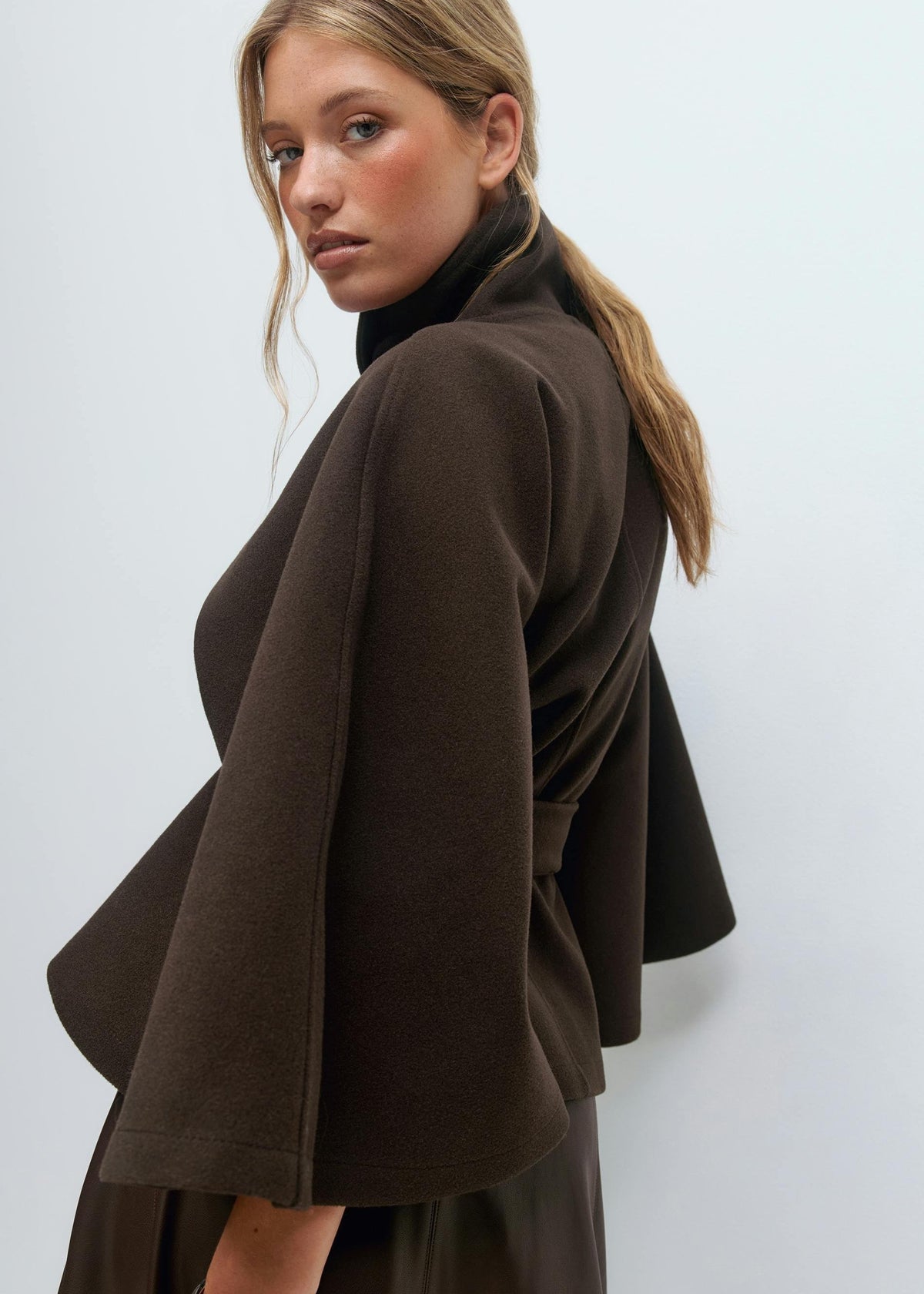 Irene Cape Coat, brown, photo 2 #COLOR_3