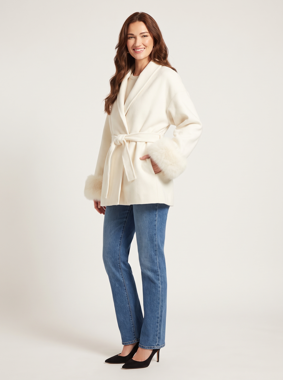 Elena Coat, white, photo 2 #COLOR_2