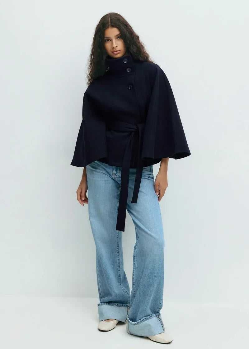 Irene Cape Coat, navy, photo 1 #COLOR_1