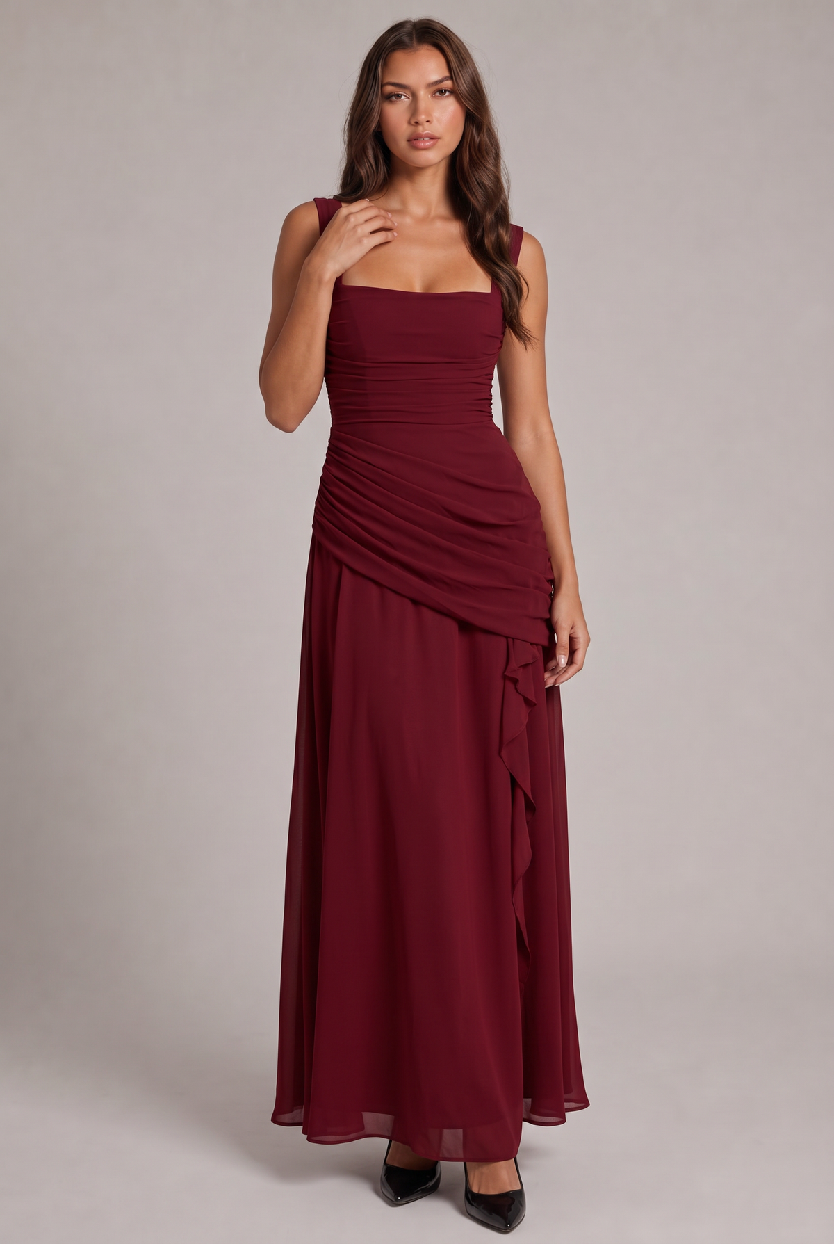 Ainhoa Dress, burgundy, photo 1 #COLOR_4