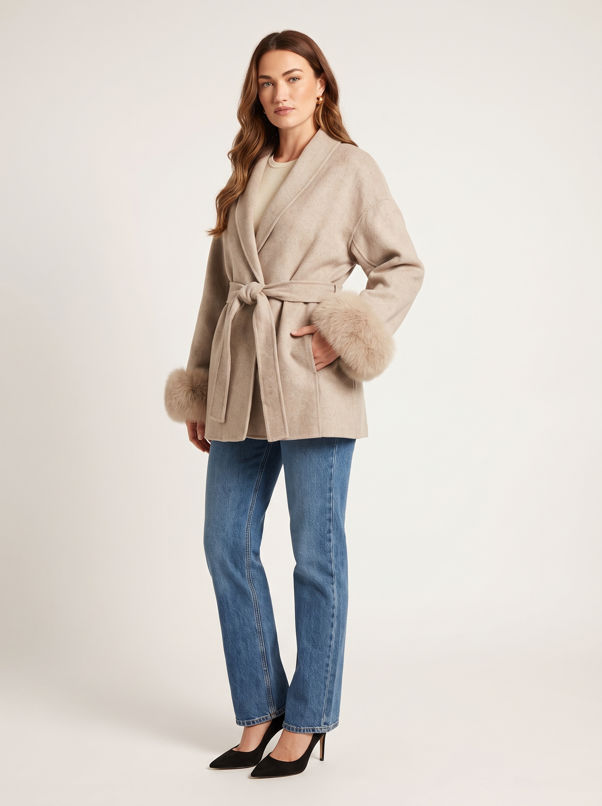 Elena Coat, beige, photo 2 #COLOR_1