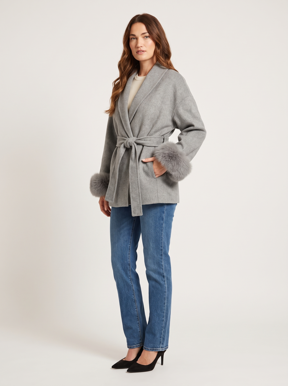 Elena Coat, grey, photo 2 #COLOR_5